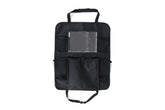 Organizer nero per sedile con tasca per tablet e scomparti da montare sul retro del sedile anteriore