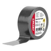 Nastro isolante nero 25 mm x 9 m in confezione da 9 pezzi