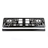 Cornice portatarga nera metallizzata con listello a scatto