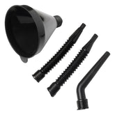 Imbuto nero per carburante con filtro, set da 4 pezzi e diametro di 13 cm