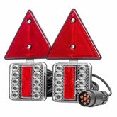Magnetisk LED-lygtesæt til trailer med trekantreflekser