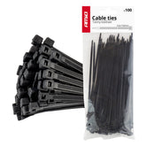 Fascette nere 3,6 x 150 mm, 100 pz.
