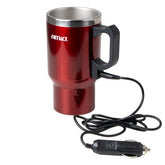 Bollitore da auto 12 V rosso con tazza da 450 ml