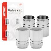 Tappi valvola in alluminio colore argento