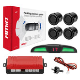 Sensore di parcheggio con display LED-COB nero e sensori da 18 mm