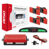 Assistente di parcheggio con display LED COB e quattro sensori neri