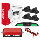 Sistema di parcheggio con display LED COB e quattro sensori neri