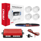 Sistema di assistenza al parcheggio con display LED MAX e quattro sensori bianchi