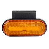 Luce di ingombro LED ovale arancione vista frontale