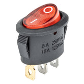 Interruttore ellittico 12V/230V con luce rossa