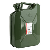 Tanica carburante in metallo verde da 10 litri