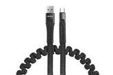 USB til micro USB-spiralkabel på 120 cm