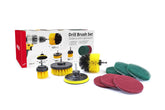 Set di spazzole per trapano con spazzole e spugne abrasive
