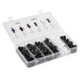 Set universale con 100 clip per carrozzeria in una pratica scatola di plastica