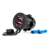 Caricatore USB da auto impermeabile con doppia porta USB per 12-24 V