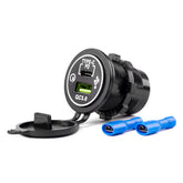 Caricatore USB impermeabile 12-24 V con doppia porta