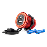 Caricatore USB impermeabile a due porte per 12-24 V