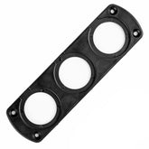 Cornice pannello nera con tre fori per accessori auto
