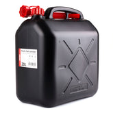 Tanica carburante nera da 20 litri con imbuto