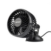 Ventilatore per auto nero con ventosa da 24 V