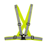 Imbracatura riflettente verde con cinghie regolabili