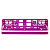 Portatarga rosa metallizzato in plastica