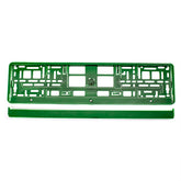 Cornice portatarga verde metallizzato, vista frontale