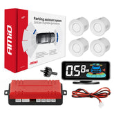 Assistente di parcheggio con display LED-GRAF 3D e quattro sensori bianchi