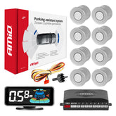 Assistente al parcheggio con display LED 3D e otto sensori argento