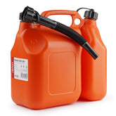 Tanica carburante doppia in plastica con due scomparti