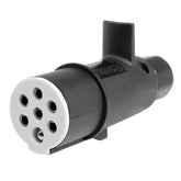 Spina rimorchio S-type nera a 7 poli per 24 V