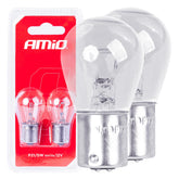 Lampadine alogene P21/5W con attacco BAY15d e lente trasparente
