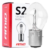 Lampadina alogena S2 con attacco BA20d per scooter