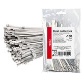 Fascette stringicavo in acciaio inox 4,6 x 150 mm