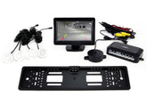 Sistema di assistenza al parcheggio con display TFT da 4,3 pollici, telecamera e sensori bianchi