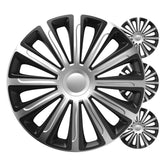 Copricerchi Versaco Trend neri e argento da 14 pollici set da 4