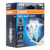 Lampadine alogene Osram H1 12V 55W P14,5s Cool Blue Boost 5500K, confezione da 2 pezzi