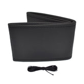 Coprivolante nero con cucitura perforata
