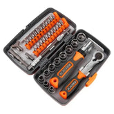 Set cacciaviti 38 in 1 con cricchetto – bussole, inserti e prolunga flessibile