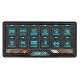 Pannello interruttori RGB a 12 vie con comando touch – pannello di controllo 12V / 24V