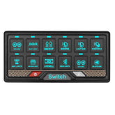 Pannello interruttori RGB a 12 vie con comando touch – pannello di controllo 12V / 24V
