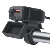 Caricatore USB-C & USB QC3.0 per moto con interruttore