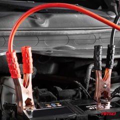 Cavi di avviamento rosso e nero per batteria con custodia