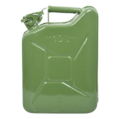 Tanica carburante Carpoint da 10 litri in metallo verde, omologata UN 