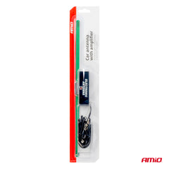 Antenna auto AM/FM con stelo antenna da 34 cm e cavo da 2,1 m