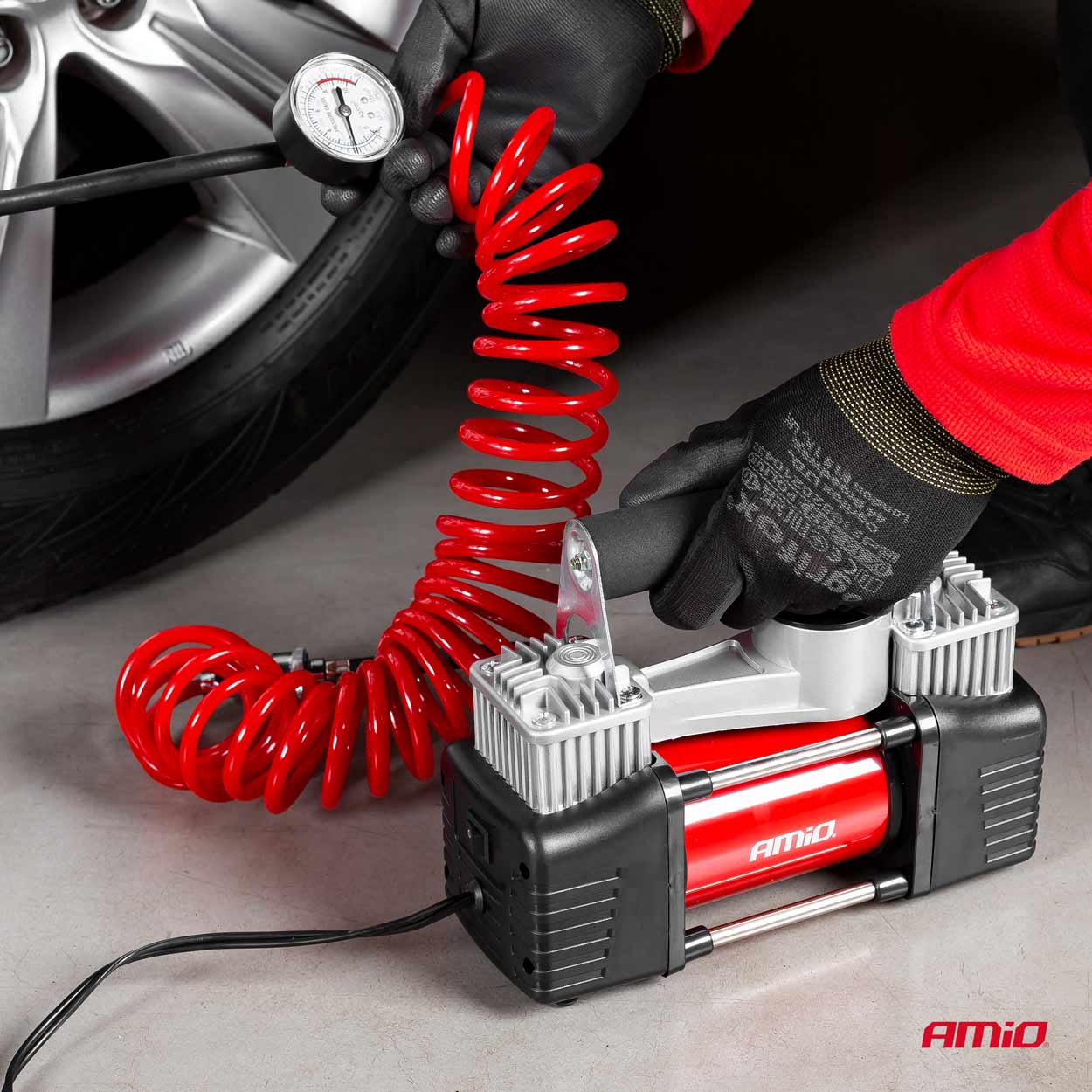 Compressore per auto 12V con tubo dell'aria