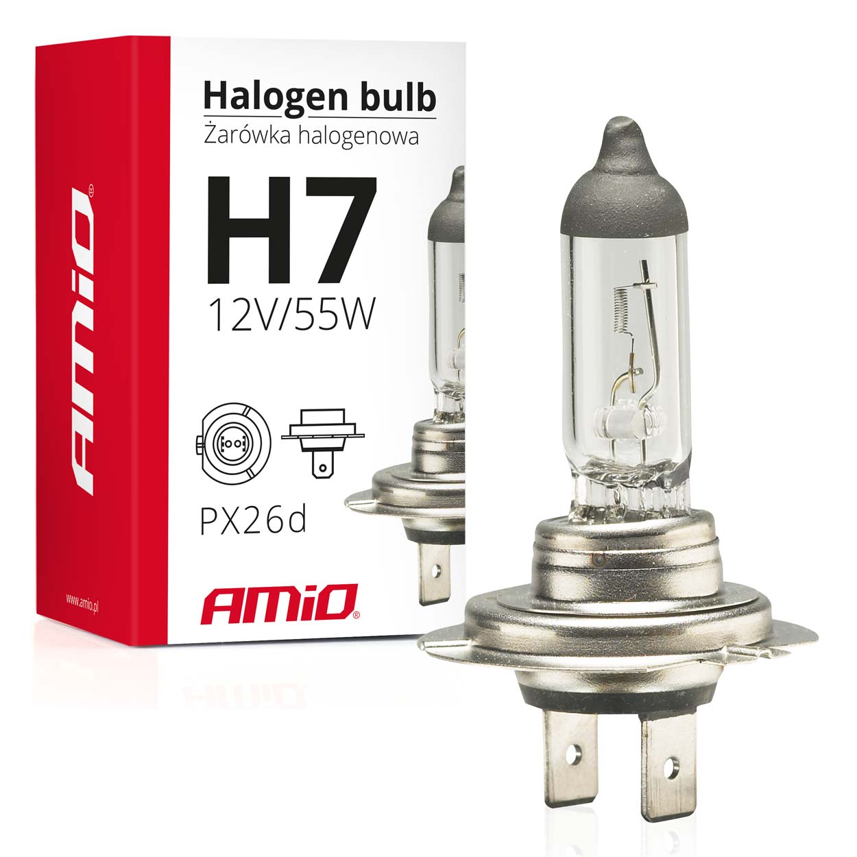 Lampadina alogena H7 12V 55W con filtro UV