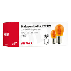 Lampadina alogena PY21W con attacco BAU15s in versione arancione