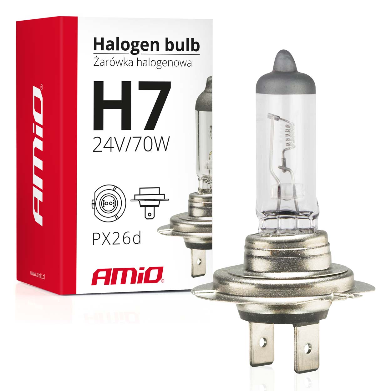 Lampadina alogena H7 24V 70W con filtro UV