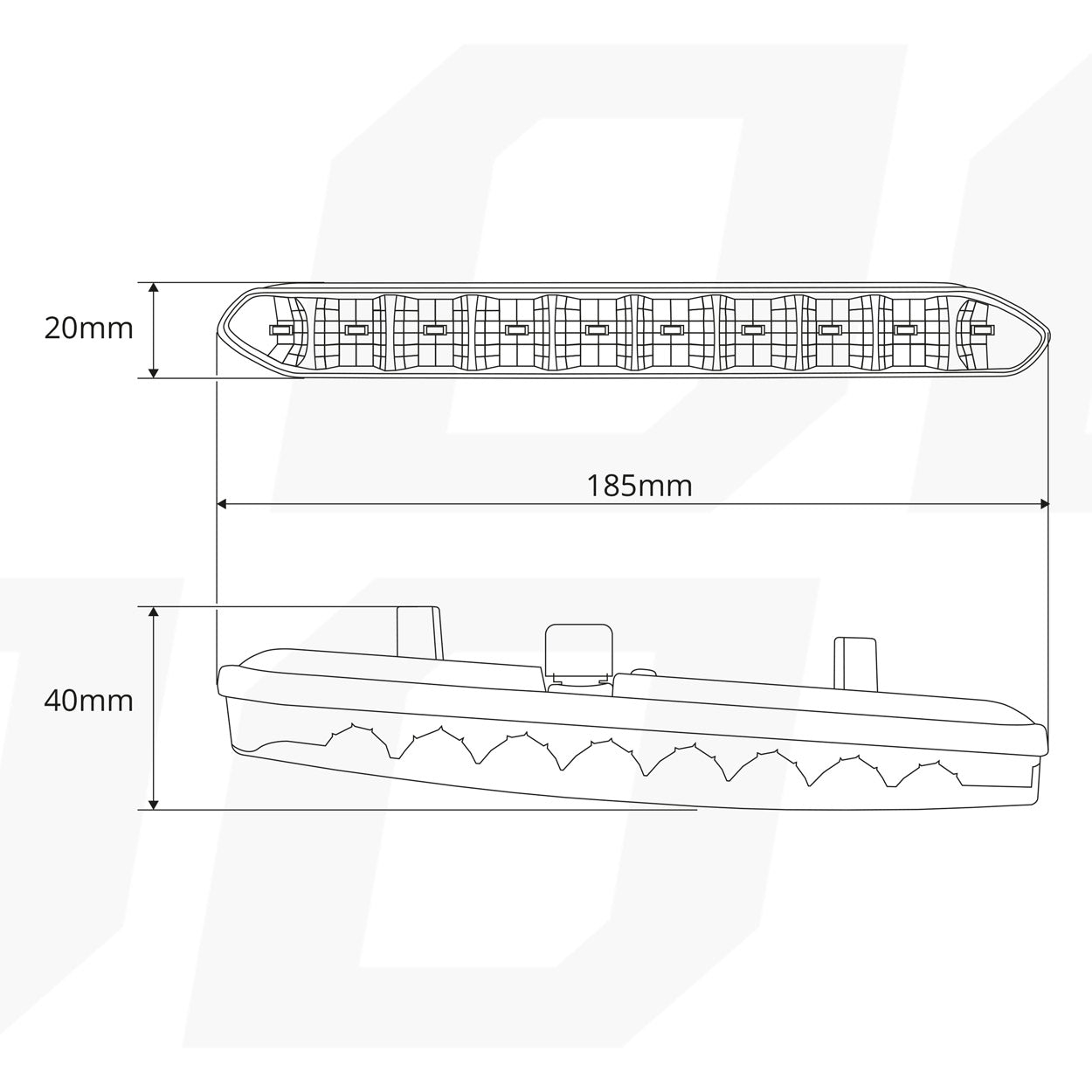 Luci diurne DRL 810 con fila di LED